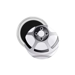 Car Wheel Chrome Rim 1 75  Magnets by Nexatart