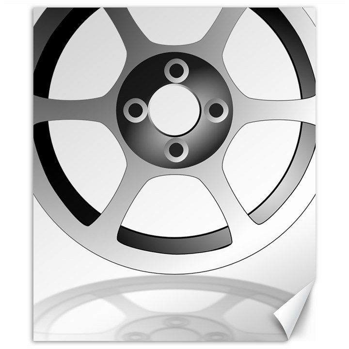 Car Wheel Chrome Rim Canvas 20  x 24  