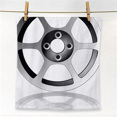 Car Wheel Chrome Rim Face Towel by Nexatart