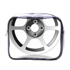 Car Wheel Chrome Rim Mini Toiletries Bags by Nexatart