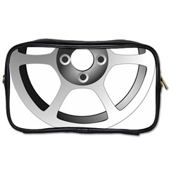 Car Wheel Chrome Rim Toiletries Bags by Nexatart