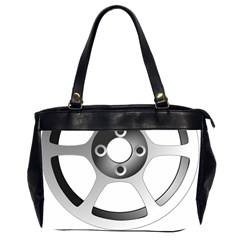 Car Wheel Chrome Rim Office Handbags (2 Sides)  by Nexatart