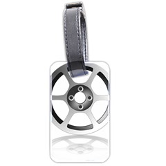 Car Wheel Chrome Rim Luggage Tags (two Sides) by Nexatart