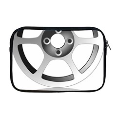 Car Wheel Chrome Rim Apple Macbook Pro 17  Zipper Case by Nexatart