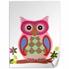 Owl Colorful Patchwork Art Canvas 36  X 48  