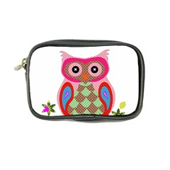 Owl Colorful Patchwork Art Coin Purse by Nexatart