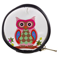 Owl Colorful Patchwork Art Mini Makeup Bags by Nexatart