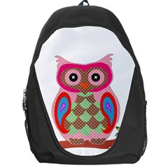 Owl Colorful Patchwork Art Backpack Bag