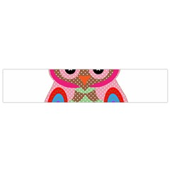 Owl Colorful Patchwork Art Flano Scarf (small) by Nexatart