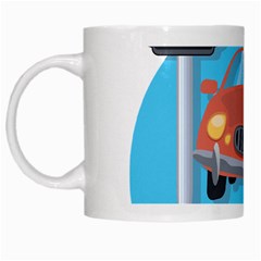 Semaphore Car Road City Traffic White Mugs by Nexatart