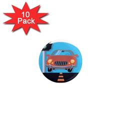 Semaphore Car Road City Traffic 1  Mini Magnet (10 Pack)  by Nexatart