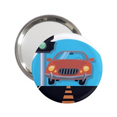 Semaphore Car Road City Traffic 2 25  Handbag Mirrors by Nexatart