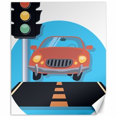 Semaphore Car Road City Traffic Canvas 8  X 10  by Nexatart