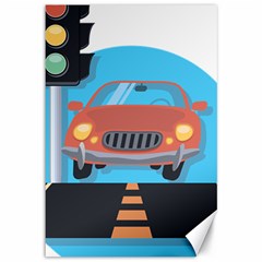 Semaphore Car Road City Traffic Canvas 12  X 18   by Nexatart