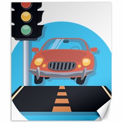 Semaphore Car Road City Traffic Canvas 20  X 24   by Nexatart