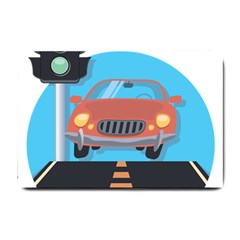 Semaphore Car Road City Traffic Small Doormat  by Nexatart