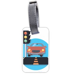 Semaphore Car Road City Traffic Luggage Tags (one Side)  by Nexatart