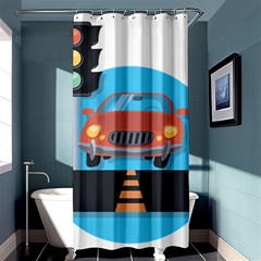 Semaphore Car Road City Traffic Shower Curtain 36  X 72  (stall)  by Nexatart