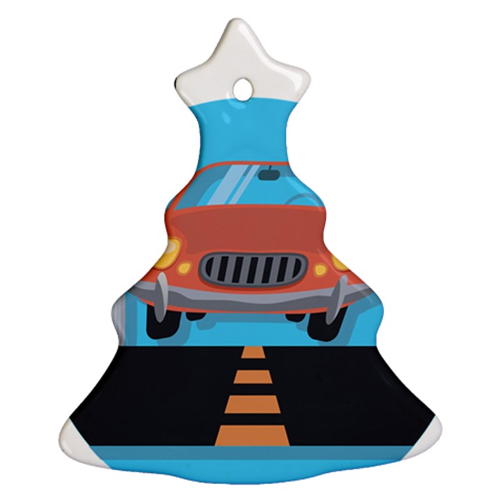 Semaphore Car Road City Traffic Ornament (Christmas Tree) 