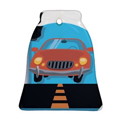 Semaphore Car Road City Traffic Bell Ornament (two Sides) by Nexatart