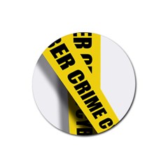 Internet Crime Cyber Criminal Rubber Round Coaster (4 Pack)  by Nexatart