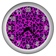 Pattern Design Textile Wall Clocks (Silver) 