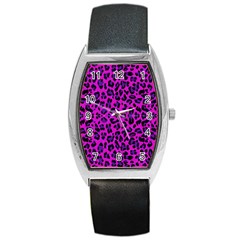 Pattern Design Textile Barrel Style Metal Watch