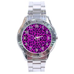 Pattern Design Textile Stainless Steel Analogue Watch