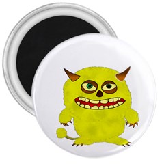 Monster Troll Halloween Shudder 3  Magnets by Nexatart