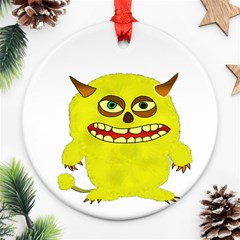 Monster Troll Halloween Shudder Ornament (round)