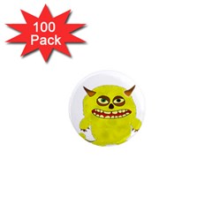 Monster Troll Halloween Shudder 1  Mini Magnets (100 Pack)  by Nexatart