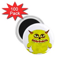 Monster Troll Halloween Shudder 1 75  Magnets (100 Pack)  by Nexatart