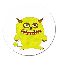 Monster Troll Halloween Shudder Magnet 5  (round) by Nexatart