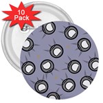 Rocket Ship Wallpaper Background 3  Buttons (10 pack)  Front