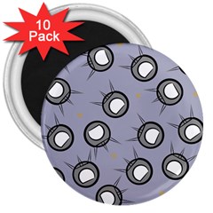 Rocket Ship Wallpaper Background 3  Magnets (10 Pack) 