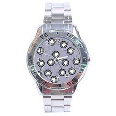 Rocket Ship Wallpaper Background Stainless Steel Analogue Watch