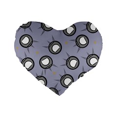 Rocket Ship Wallpaper Background Standard 16  Premium Flano Heart Shape Cushions by Nexatart