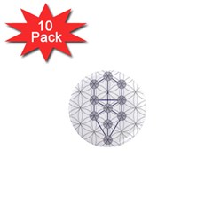 Tree Of Life Flower Of Life Stage 1  Mini Magnet (10 Pack)  by Nexatart