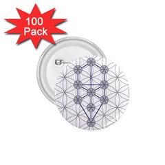 Tree Of Life Flower Of Life Stage 1 75  Buttons (100 Pack)  by Nexatart