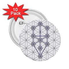 Tree Of Life Flower Of Life Stage 2 25  Buttons (10 Pack)  by Nexatart