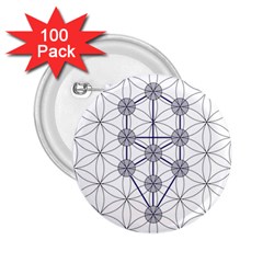 Tree Of Life Flower Of Life Stage 2 25  Buttons (100 Pack)  by Nexatart