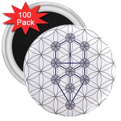 Tree Of Life Flower Of Life Stage 3  Magnets (100 Pack) by Nexatart