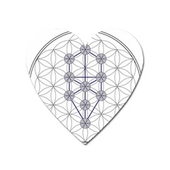 Tree Of Life Flower Of Life Stage Heart Magnet by Nexatart