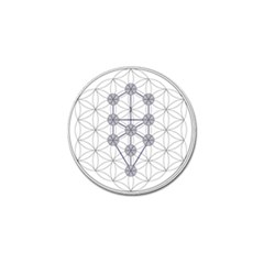 Tree Of Life Flower Of Life Stage Golf Ball Marker by Nexatart