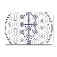 Tree Of Life Flower Of Life Stage Small Doormat  by Nexatart