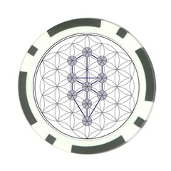 Tree Of Life Flower Of Life Stage Poker Chip Card Guard by Nexatart