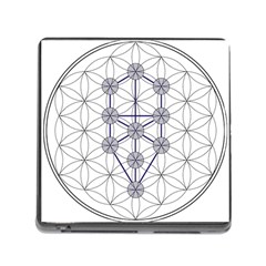 Tree Of Life Flower Of Life Stage Memory Card Reader (square) by Nexatart