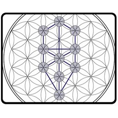 Tree Of Life Flower Of Life Stage Double Sided Fleece Blanket (medium)  by Nexatart