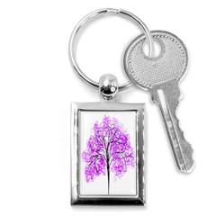 Purple Tree Key Chains (rectangle) 