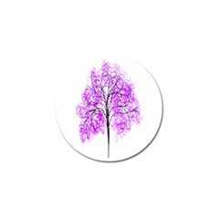 Purple Tree Golf Ball Marker by Nexatart